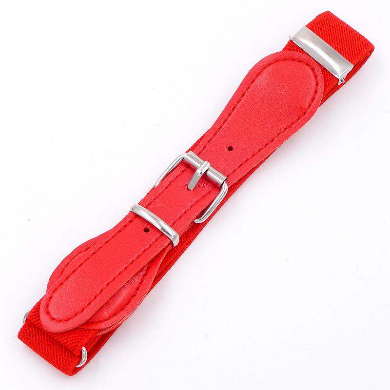 Kids' Elastic Waistband Korean Style Casual Leather Belt with Pin Buckle