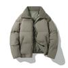 Mens Winter Thick Warm Cotton Puffer Jacket Stand Collar Casual Youth Outerwear Black Khaki Coffee