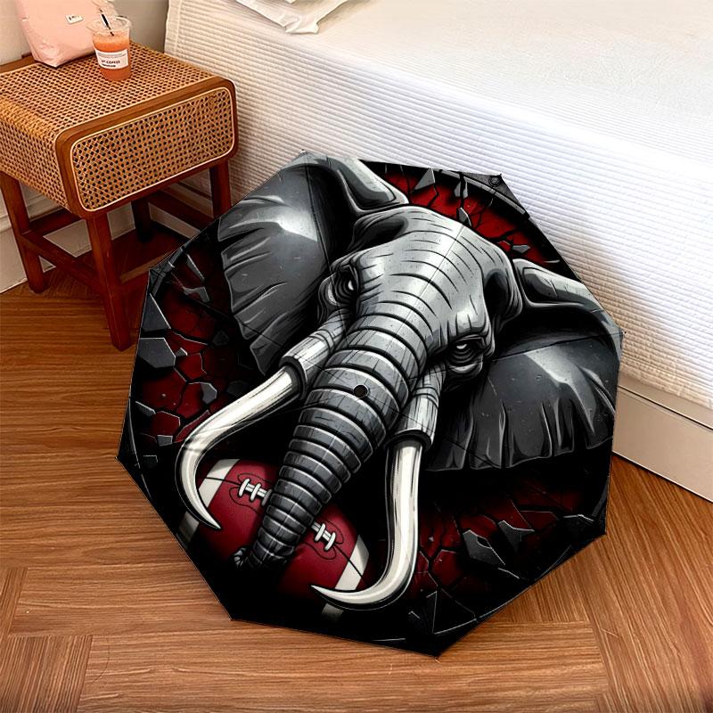 FootballAnimals Pattern Pattern New Style Umbrella, 1 Piece Automatic Folding Umbrella, Portable Travel Umbrella, Outdoor Umbrella, Birthday Gift