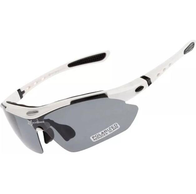 Rockbros 10002 White Polarized Cycling Glasses