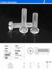 Acrylic Phillips Pan Head Screws: PC Translucent, Round Head, M2.5-M8