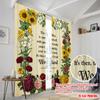 2pcs 2D Flat Printing Curtain Mad Hatter Wonderland Quote Floral Polyester Without Electricity Festive Holiday Perfect for
