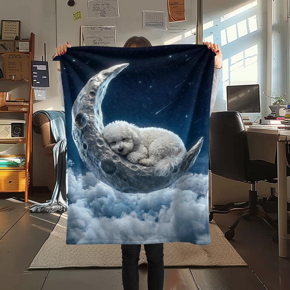 Small animal sleep clouds Print Flannel Blanket,High quality Comfortable for All Seasons,Home Decor,Warmth and Comfort,Perfect for Christmas Gifts