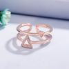 Lindon Classic Copper Alloy Zircon Ring Ladies Jewelry Wedding Promise Party Gift