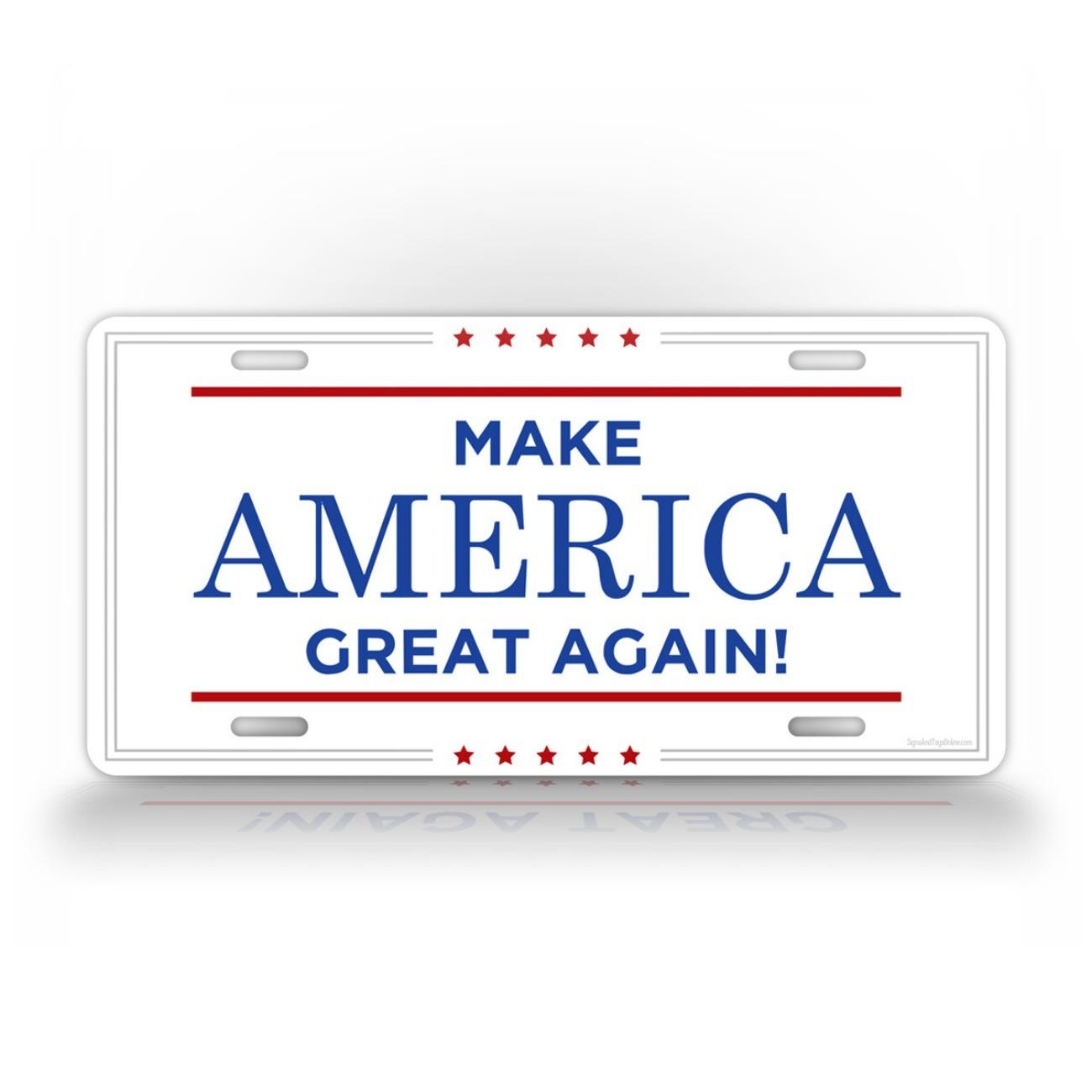 

Personalized Trump Themed Tin Sign American Flag Decor for Car