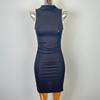 Korean High-End Women's Sexy Sleeveless High-Neck Bodycon Dress
