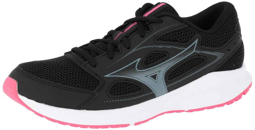 Mizuno Maximizer Running Shoes, Size 26, Women's, Black, Charcoal Gray, and Pink, Size 24.5 cm, 3E