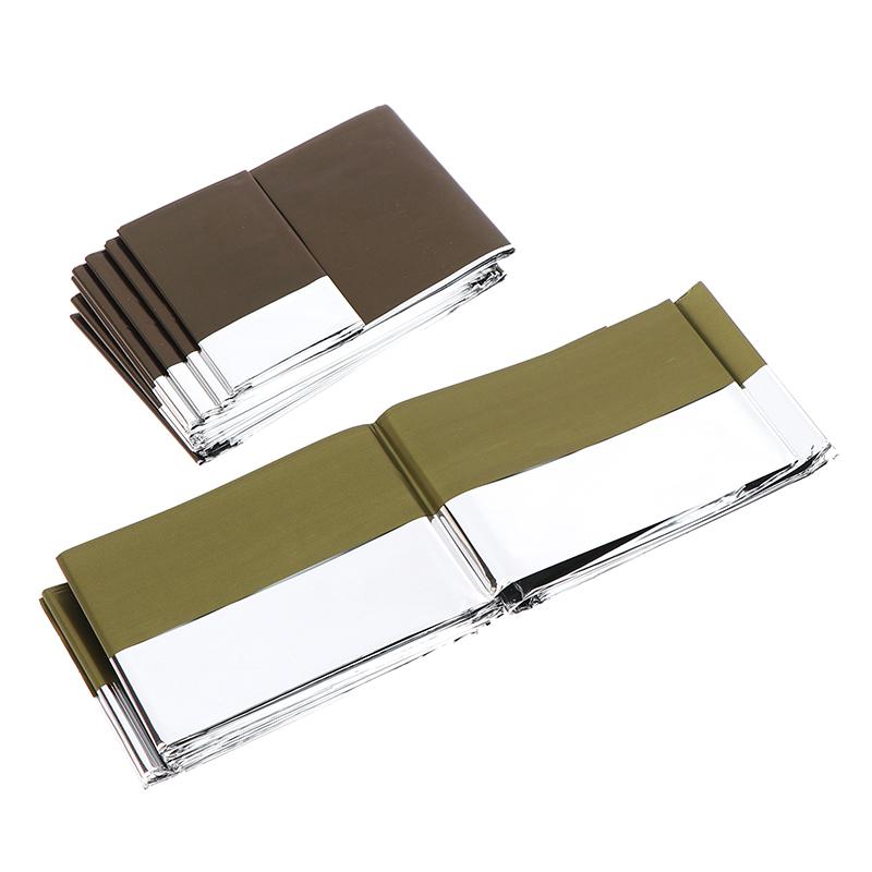 1Pc Outdoor Emergency Survival Blanket Waterproof First Aid Rescue Curtain Foil Thermal Blanket 160X260/130X210Cm