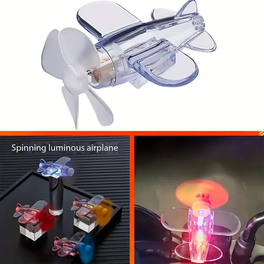 Wind Up Airplane Toy Electric Scooter Motorcycle Bike Handlebar Decoration Wind Powered Car Exterior Ornament