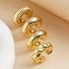 Fashion 4pcs C Shaped Ear Clip for Women Simple Gold Silver Color No Pierced Round Earrings Punk Female Jewelry