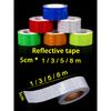 5cm width Reflective Tape 1/3/5/8m Safety Warning Sticker Reflector Protective Tape Strip Film for Trucks Auto Motorcycle VanPinstriping Tape 3