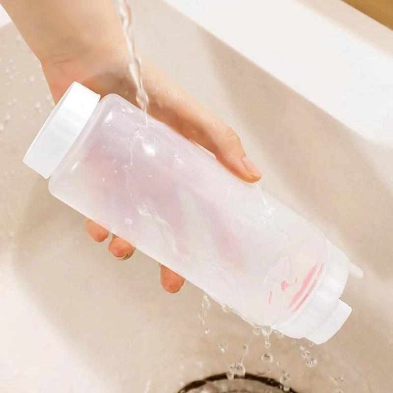 Squeeze Sauce Bottles BPA Free Double Nozzle Leak Proof Food Grade Plastic Reusable Dispenser for Picnic Camping