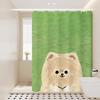 VIKAMA Niedlicher Hundeprint Duschvorhang Nordischer Instagram-Stil Badezimmer Warme, Heilende und Verspielte Atmosphäre