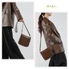 MFFOR Smartphone Pouch, Mini Shoulder Bag, Genuine Leather, Women's, 3-Layer Construction, Lightweight, Small, Slim, Compact, Casual, Simple,