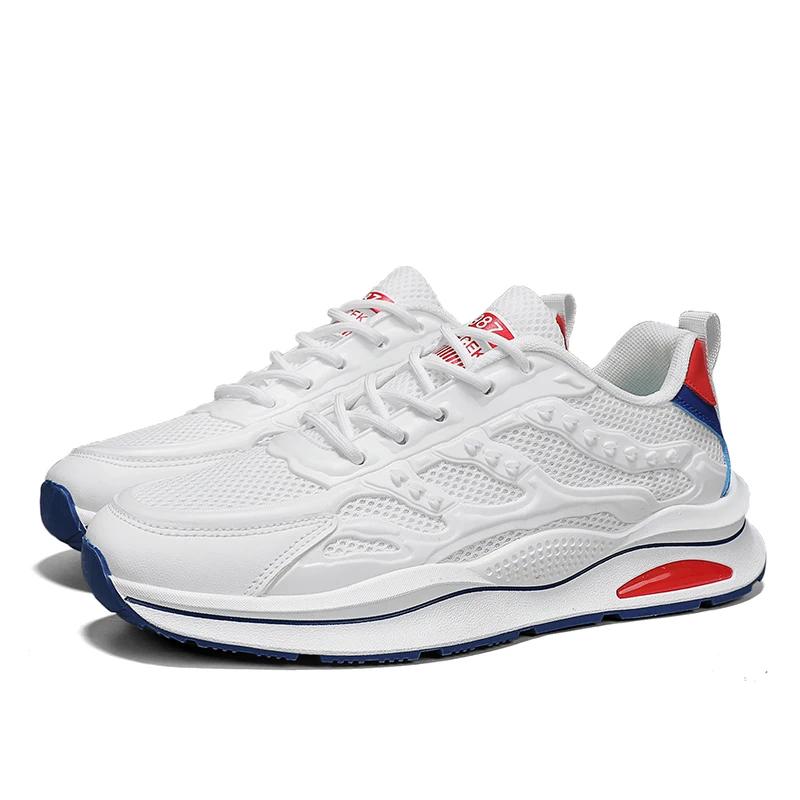 Men'S Breathable Mesh Shoes Summer  Out Casual Running Shoes Soft Bottom Comfort Light Fashion Shoes Thick Sole Sneakers