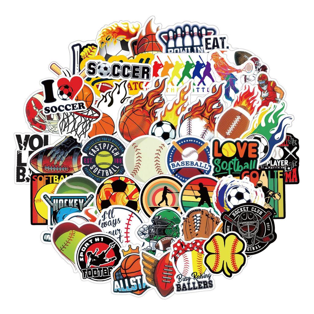 50 Mixed Cartoon Ball Stickers for Backpack Decoration - New Style Insulated Sheets