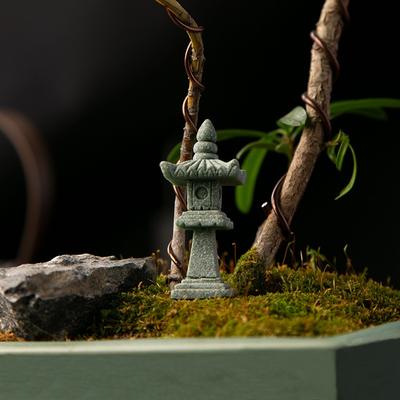 Minyatür Pagoda Fener Buda Heykelciği Açık Hava Peri Bahçe Dekorasyonu Mikro Peyzaj Bahçe Akvaryum Bonsai Zen Süsleri