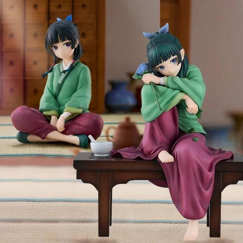 Car Beautiful Stickers Girls Figure Anime Maomao Action Figure Maomao Figurine Sitting Pose With Stool Props Figure Model Collection Statue Doll Gifts