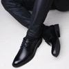 Mens Dress Leather Shoes Luxury Brand Pointed Toe Patent-leather Casual Men Shoes British Business Wedding Occupational Footwear