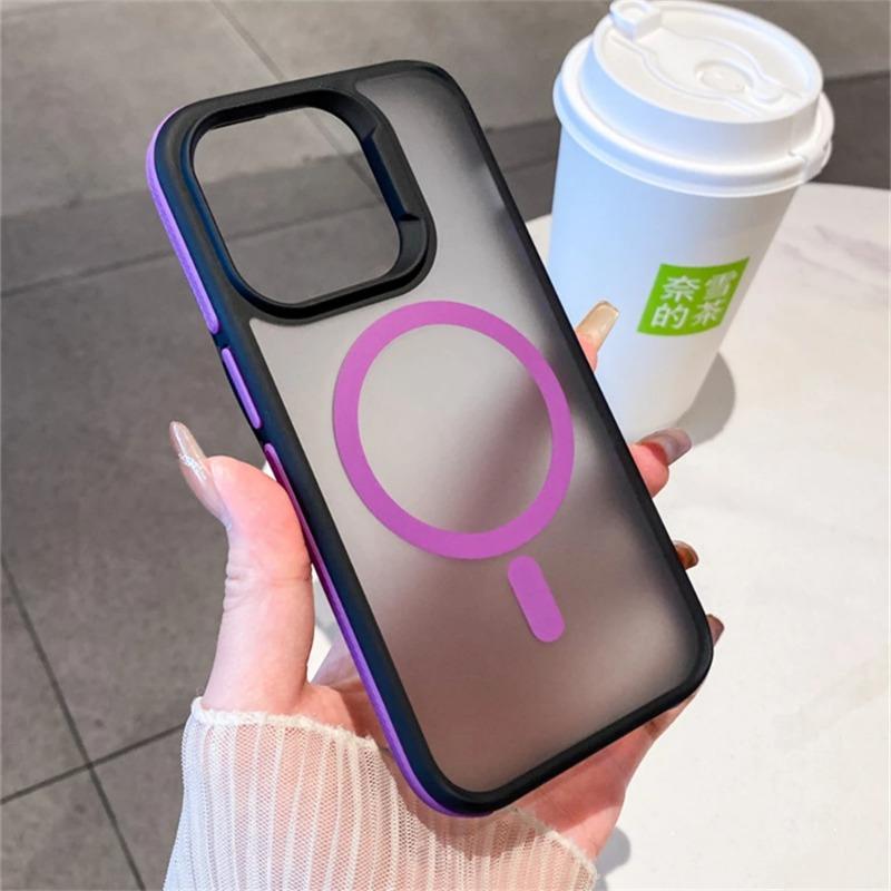 Cadru de Lux Colorat Mat Translucid Magnetic Pentru Husă Magsafe Pentru iPhone 14 11 12 13 15 Pro Max Plus Husă pentru Încărcare Wireless