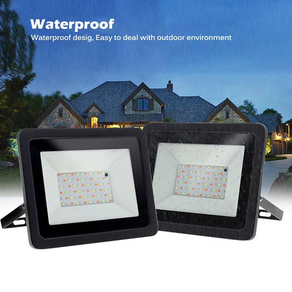 1 STK. 10 W/20 W/30 W/50 W/100 W/150 W/200 W RGB-Projektor mit Fernbedienung