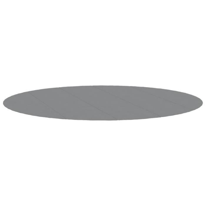 VidaXL Bâche de piscine gris clair Ø550 cm géotextile polyester 94222