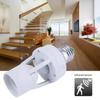 E27 PIR Motion Sensor Light Socket Smart Bulb Holder Adapter AC 110–240V LED Lamp Base Converter for Home Automation Lighting Control