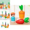 Wooden Educational Planting Toy Set With Color Recognition For Kids