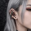 Black Silver Colors Ear Pin Crystal Ear Stick Gothic Rhinestone Thorn Piercing Earring  Alt Style