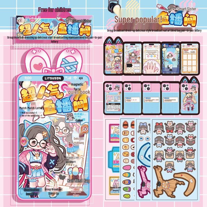 Clever Sister's Dress-Up & Nail Art Magnetic Sticker Book