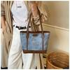 Spacious Faux Leather Bucket Tote Bag for Women Trendy Single Shoulder Commuter Handbag Fashionable Daily Purse