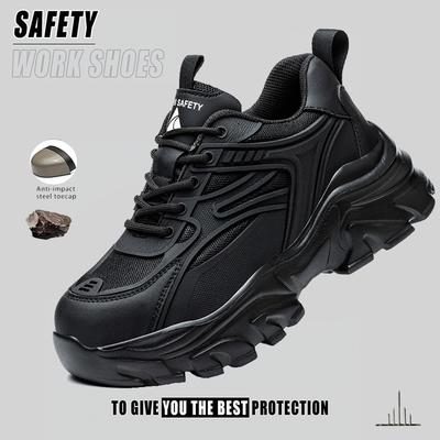 Work Safety Shoes Women Work Sneakers Steel Toe Safety Boots Lightweight Anti-Puncture Work Boots Breathable Protective Boots