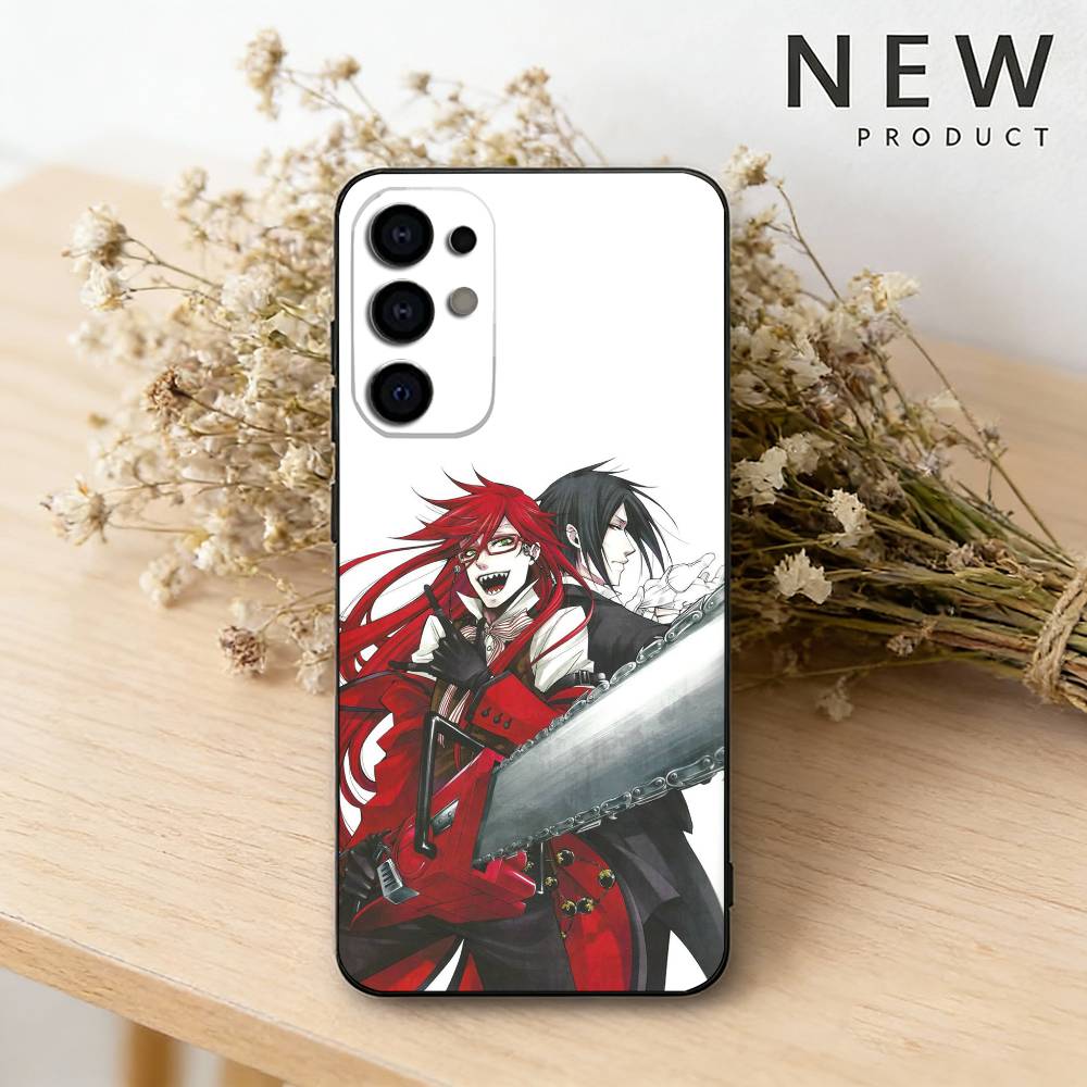 Anime B-Black B-Butler Phone Case For Samsung S26,25,24,23,22,21,20,30,Ultra,Plus,Fe,Lite Black Shell