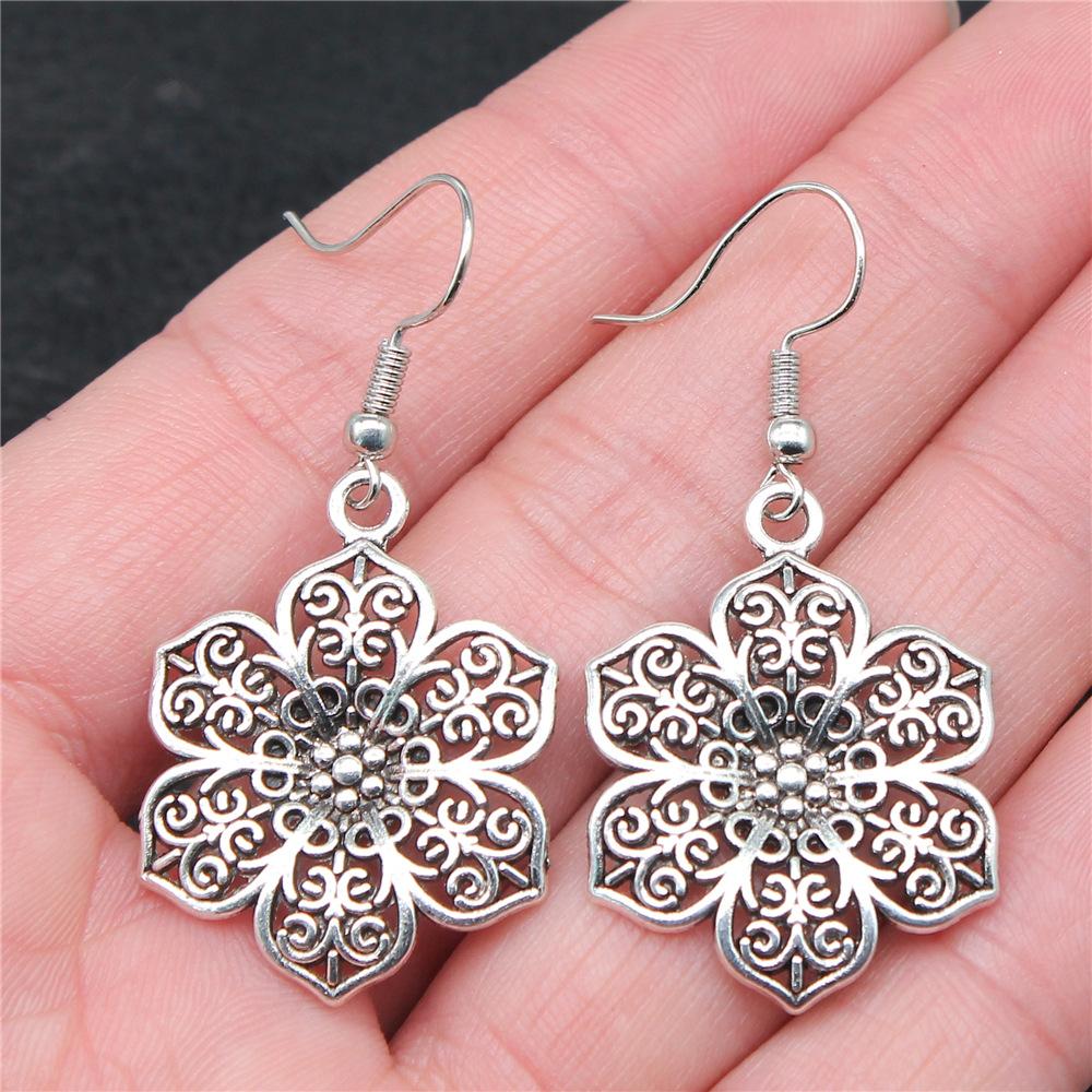 54 Styles Vintage Fashion Women Jewelry Flower Dangle Earring Drop Jewelry Accessories For Women Sunflower Rose Daisy Earrings