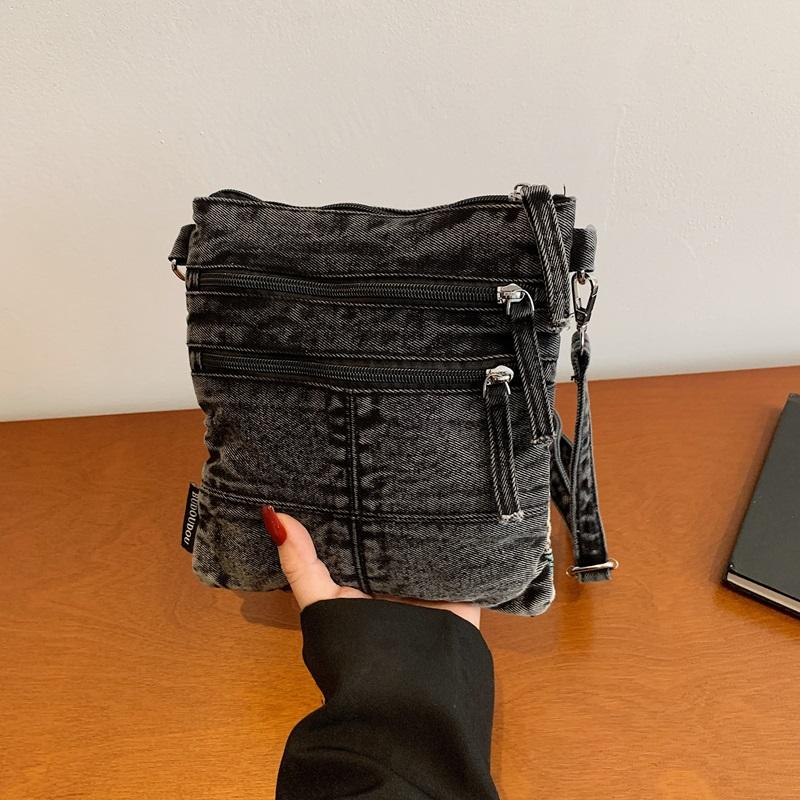 Vintage Butterfly Printing Denim Bag Crossbody Bag