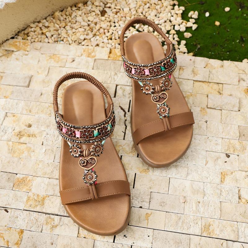 Women’s Bohemian Roman Slide Sandals Comfortable Summer Shoes
