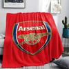 Arsenal Printed Flannel Blanket, Soft Throw for Bedroom Sofa, Washable, Fan Merchandise, Great Gift.