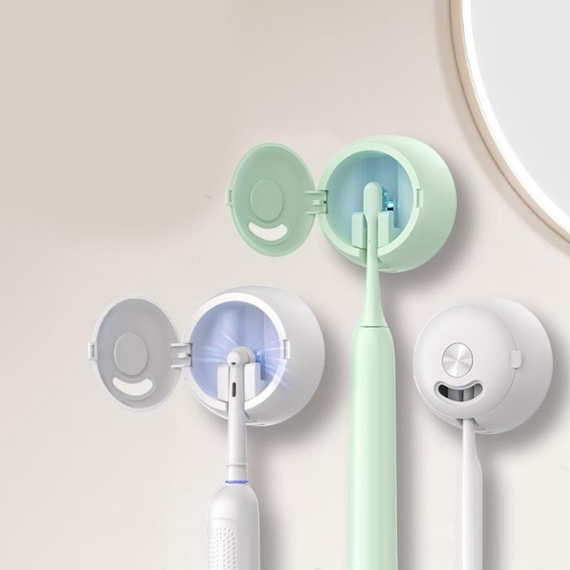 Elegant Rechargeable Toothbrush Sterilizer Toothbrush Holder Wall Mounted Designs For Enhances Teeth Health 600mAh