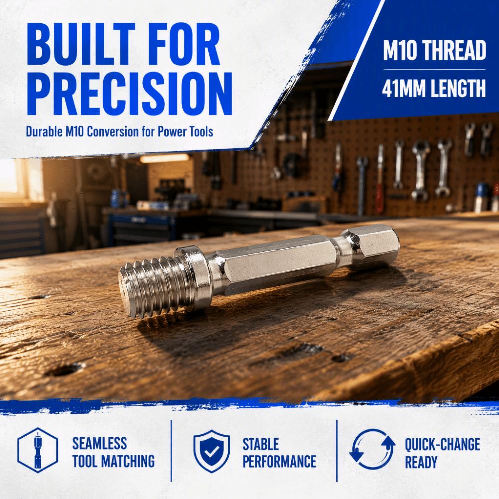 5pcs M10 Thread Size Drill Connecting Rod Hexagonal Socket Screw Shaft Converter  Electric Drill Use
