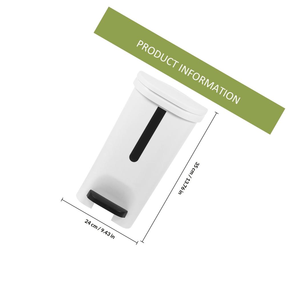 10L Step-on Trash Can Foot Pedal Operated Hands- Bathroom Living Room Nordic Style Sealed Odorless Waste Container