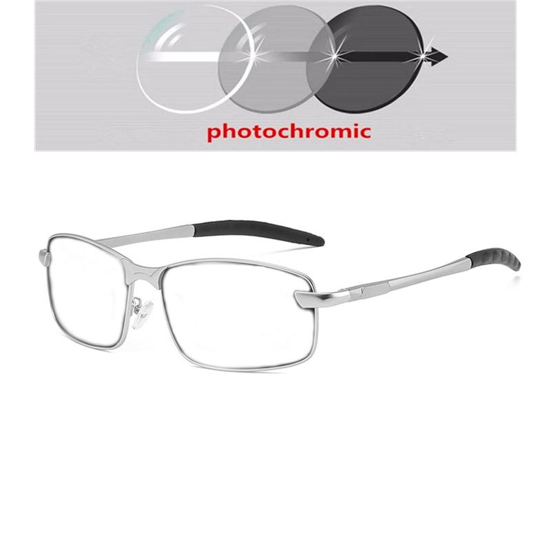 Aluminum Magnesium Night Vision Myopia Sunglasses Men Polarized Square Driving Prescription Spectacles 0 -0.5 -0.75 To -6.0