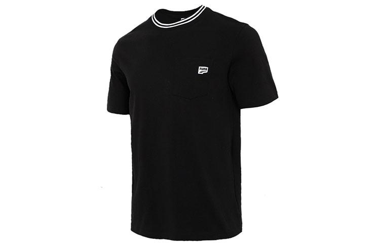 PUMA Downtown T Shirts Men s Black Crew Neck Moderate Straight Fit 531432-01 XXL