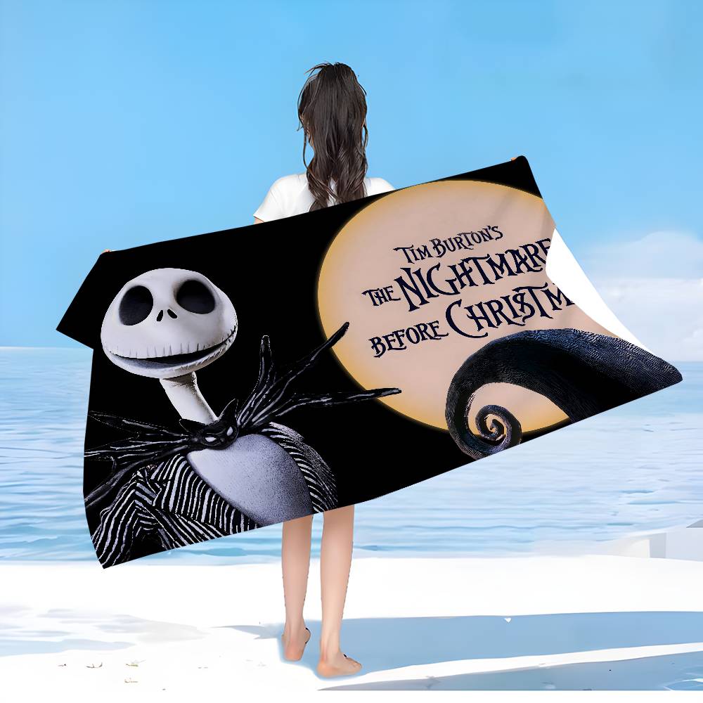 Anime The N-Nightmare B-Before C-Christmas Microfiber Blanket Drying Beach Towels Oversized Super Absorbent Pool Towel Blanket