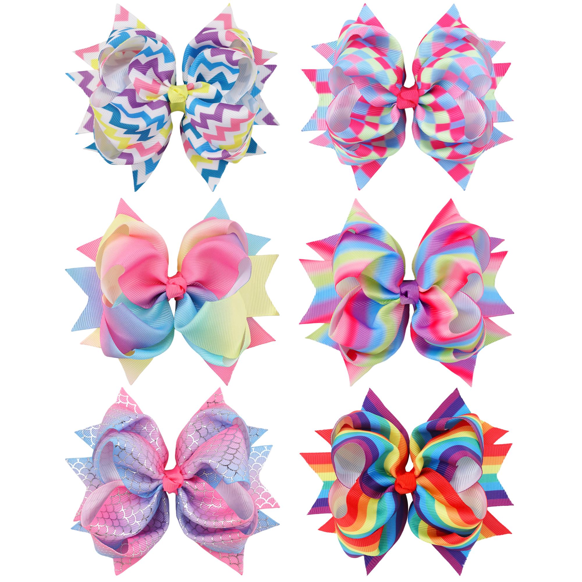 

6Pcs Hairpin Set Lovely Hair Accessories for kid Girls Headwear Double bubble bow Headwear Children s Gift new pattern