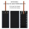 DIY 40x18650 Power Storage Box, DIY Power Case Box with LED Lights Case Support PD Charging/Wireless Charging Functions