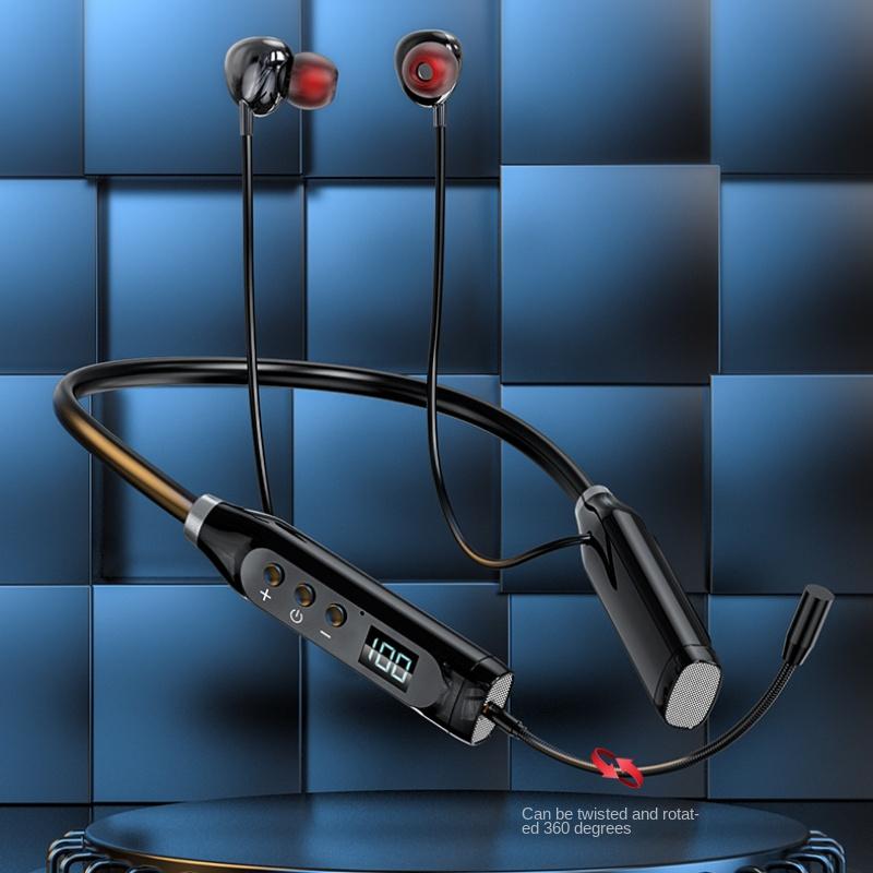 5.3 Kabelloses Bluetooth-Headset, um den Hals hängende Karte, Steckkarte, ultralange Batterie, Einsteckmikrofon ins Ohr, um den Hals hängendes Bluetooth-Headset