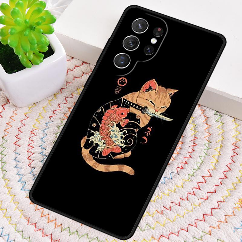 Japanischer Stil Tiger Katze Shiba Inu Silikon Handyhülle für Samsung Galaxy note 10 pro S26 S25 S24 S23 S22 S21 Plus Ultra Hülle