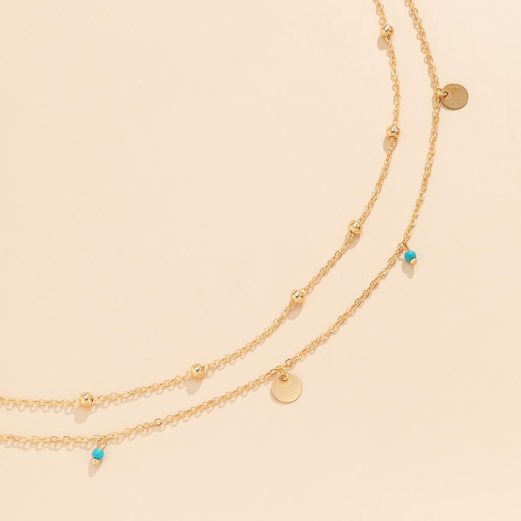 Ingemark 2Pcs/Set Boho Minimalism Waist Beads Chain for Women Summer Bikinis Vintage Geometric Sequins Belly Belt Body Jewelry