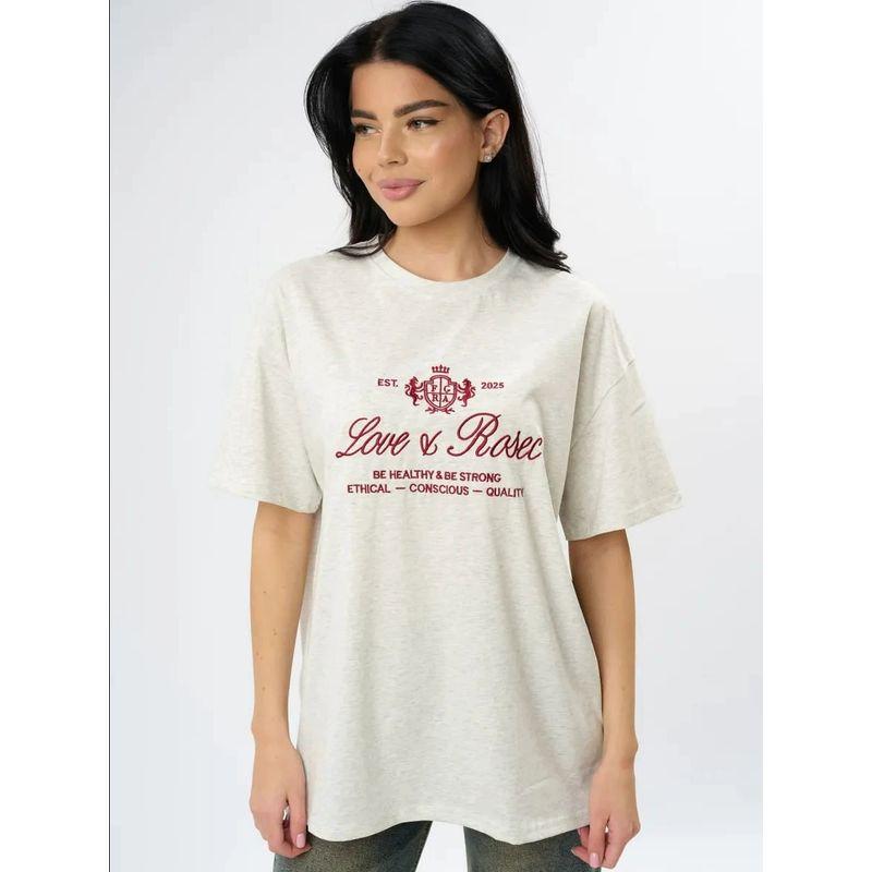 Loose Printed Casual T-shirt Top European and American Loose Casual Print Short sleeve T-shirt Top