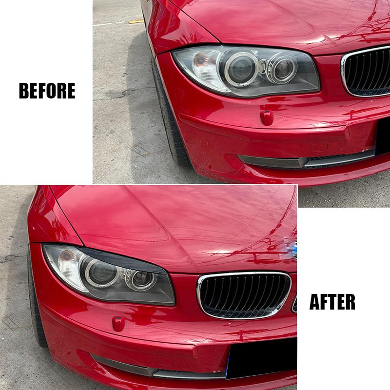 For BMW Accessories 1 Series E81 E82 E87 E88 2008-2013 Car Headlight Lamp Eyebrows Eyelids Cover Trim Parts